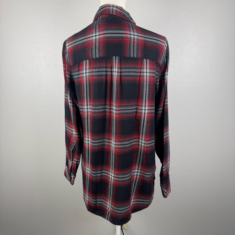 Madewell Red and Black Plaid Button Down‎ Shirt - Picture 3 of 10